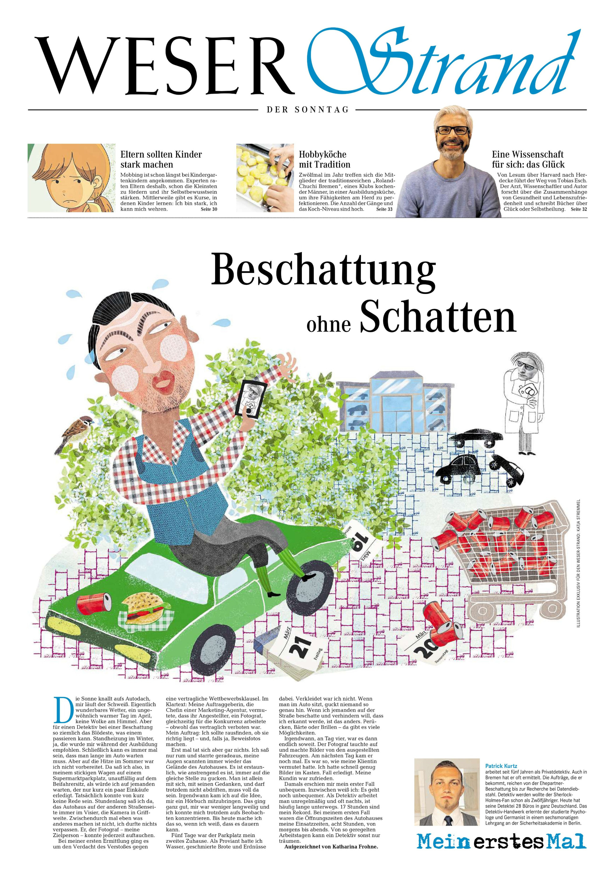 Weser-Kurier 11. Februar 2018; Detektiv Patrick Kurtz, Bremen Detektei, Bremen Privatdetektiv, Bremen Detektiv