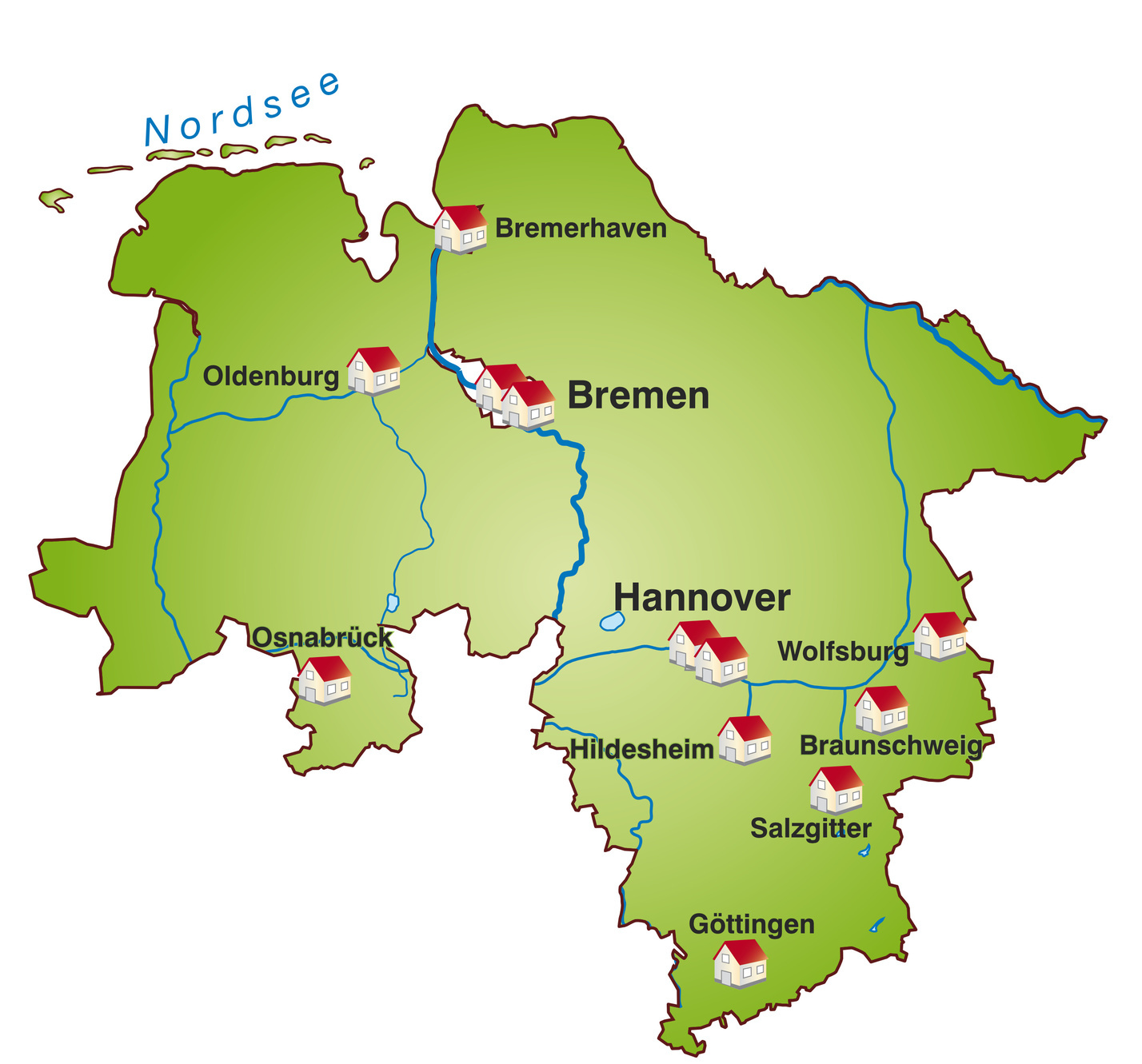 Großstädte Niedersachsen und Bremen; Detektei Niedersachsen, Detektiv Niedersachsen