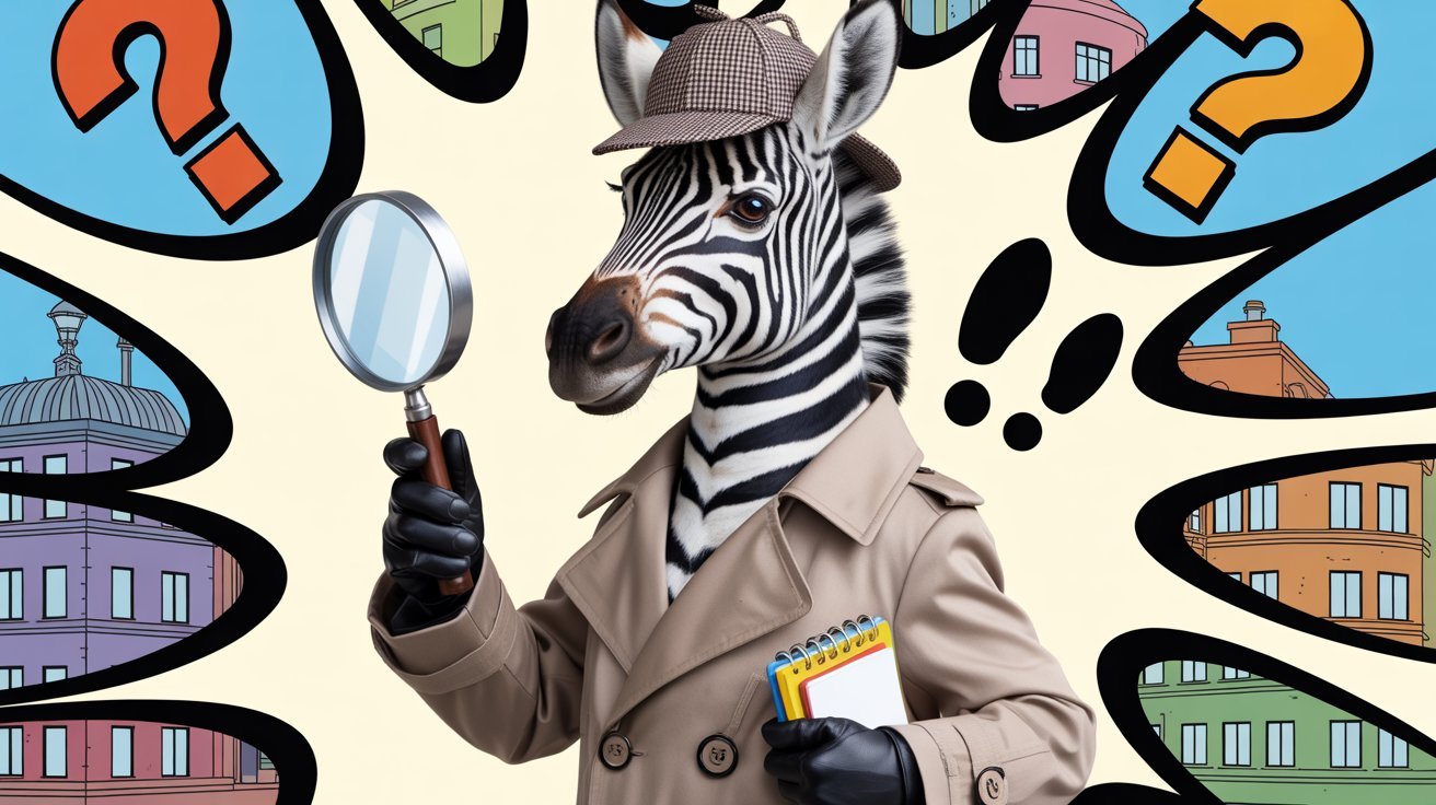 Zebra als Detektiv; Detektei Bremen, Detektiv Bremen, Privatdetektiv Bremen, Privatdetektei Bremen
